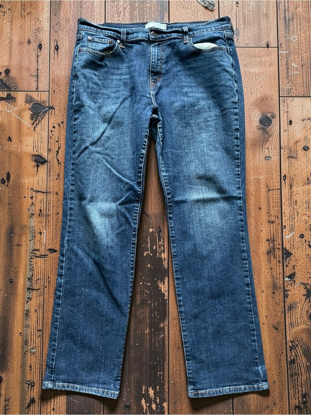 Levi's 505 Women's Straight Leg Jeans in Blue Denim Size 14 M